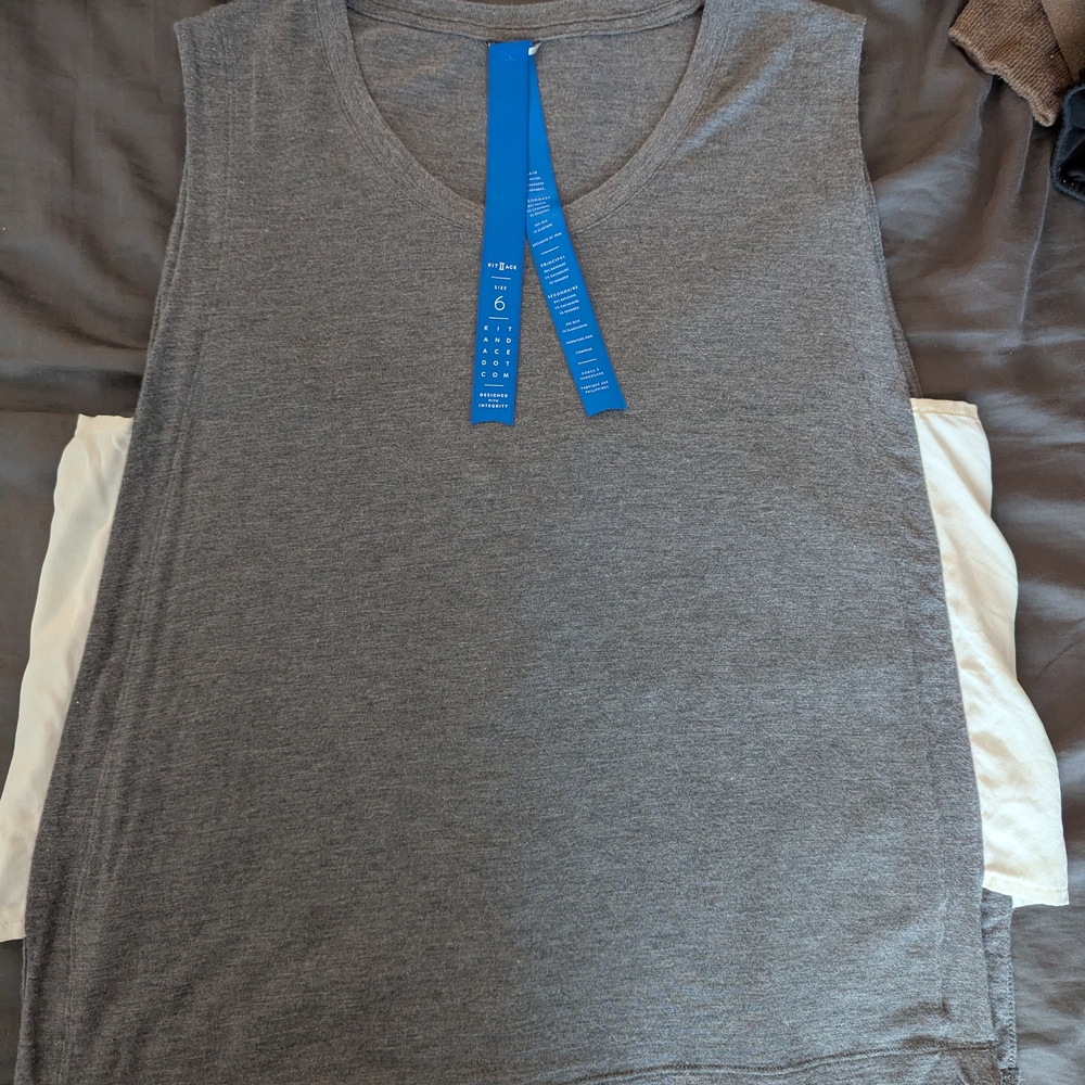 Gray Sleeveless Top